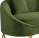 Serpentine Olive Velvet Sofa - Bargain Furniture (Detroit, MI)