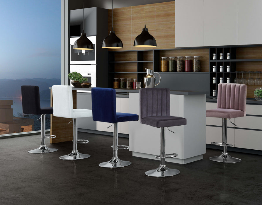 Joel Grey Velvet Adjustable Stool - Bargain Furniture (Detroit, MI)