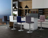 Joel Grey Velvet Adjustable Stool - Bargain Furniture (Detroit, MI)