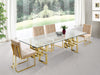 Pierre Gold Dining Table - Bargain Furniture (Detroit, MI)