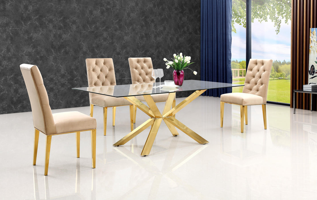 Capri Gold Dining Table - Bargain Furniture (Detroit, MI)