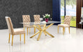 Capri Gold Dining Table - Bargain Furniture (Detroit, MI)