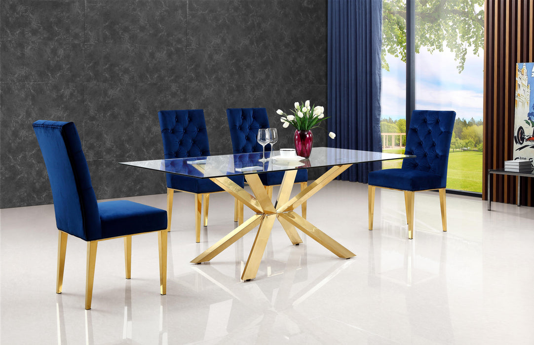 Capri Gold Dining Table - Bargain Furniture (Detroit, MI)