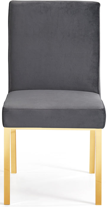 Opal Grey Velvet Dining Chair