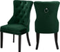 Nikki Green Velvet Dining Chair - Bargain Furniture (Detroit, MI)