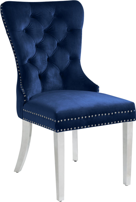 Carmen Navy Velvet Dining Chair