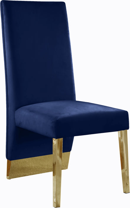 Porsha Navy Velvet Dining Chair