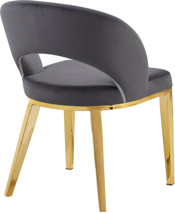 Roberto Grey Velvet Dining Chair