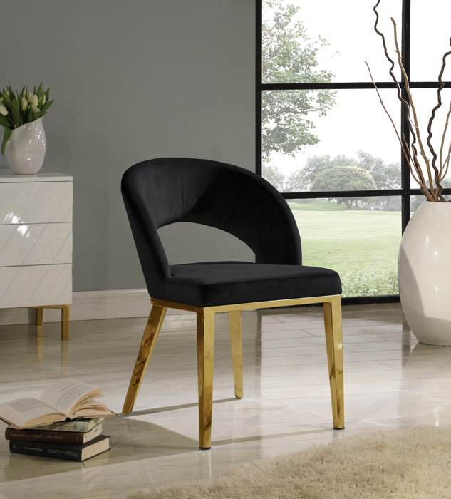 Roberto Black Velvet Dining Chair