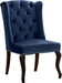 Suri Navy Velvet Dining Chair - Bargain Furniture (Detroit, MI)