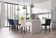 Suri Grey Velvet Stool - Bargain Furniture (Detroit, MI)