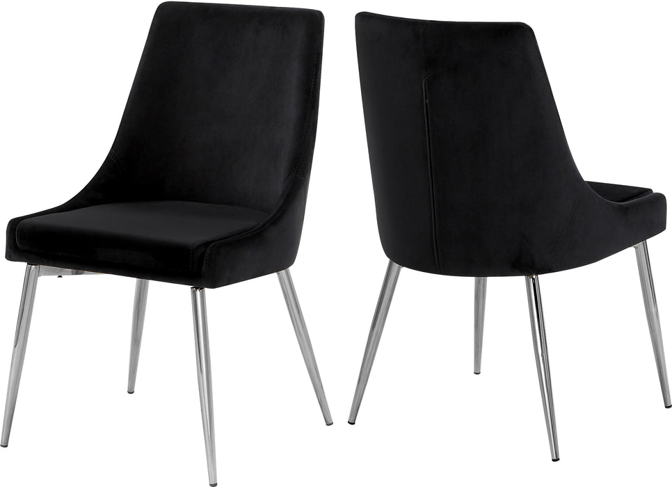 Karina Black Velvet Dining Chair