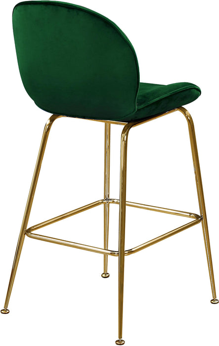 Paris Green Velvet Stool