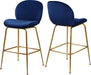 Paris Navy Velvet Stool image