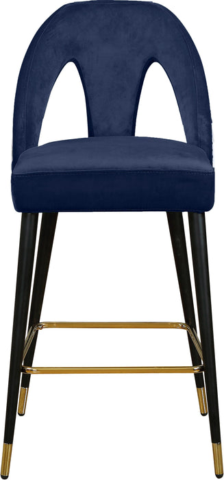 Akoya Navy Velvet Stool