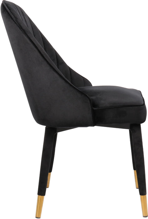 Belle Black Velvet Dining Chair