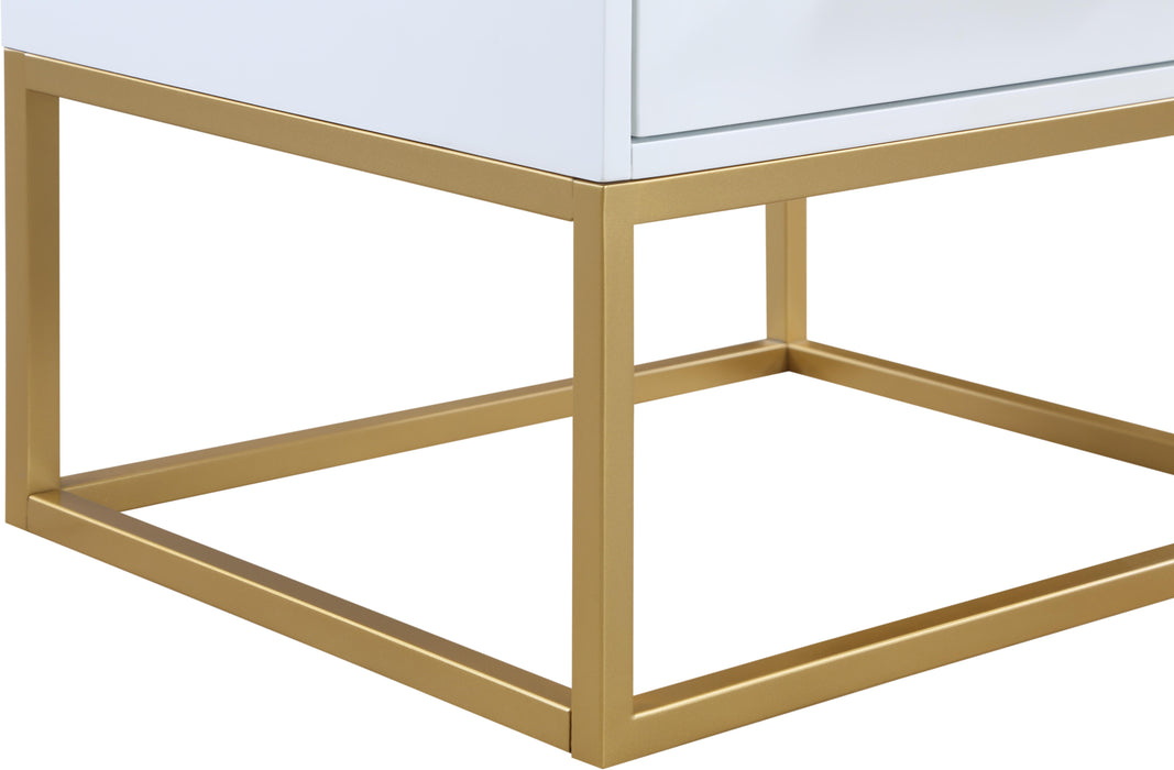 Maxine White / Gold Night Stand