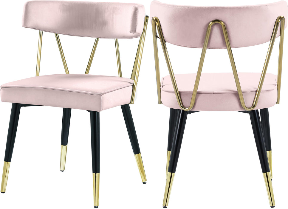 Rheingold Pink Velvet Dining Chair image