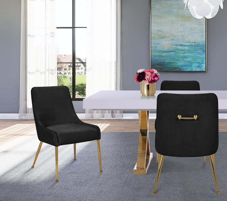 Ace Black Velvet Dining Chair