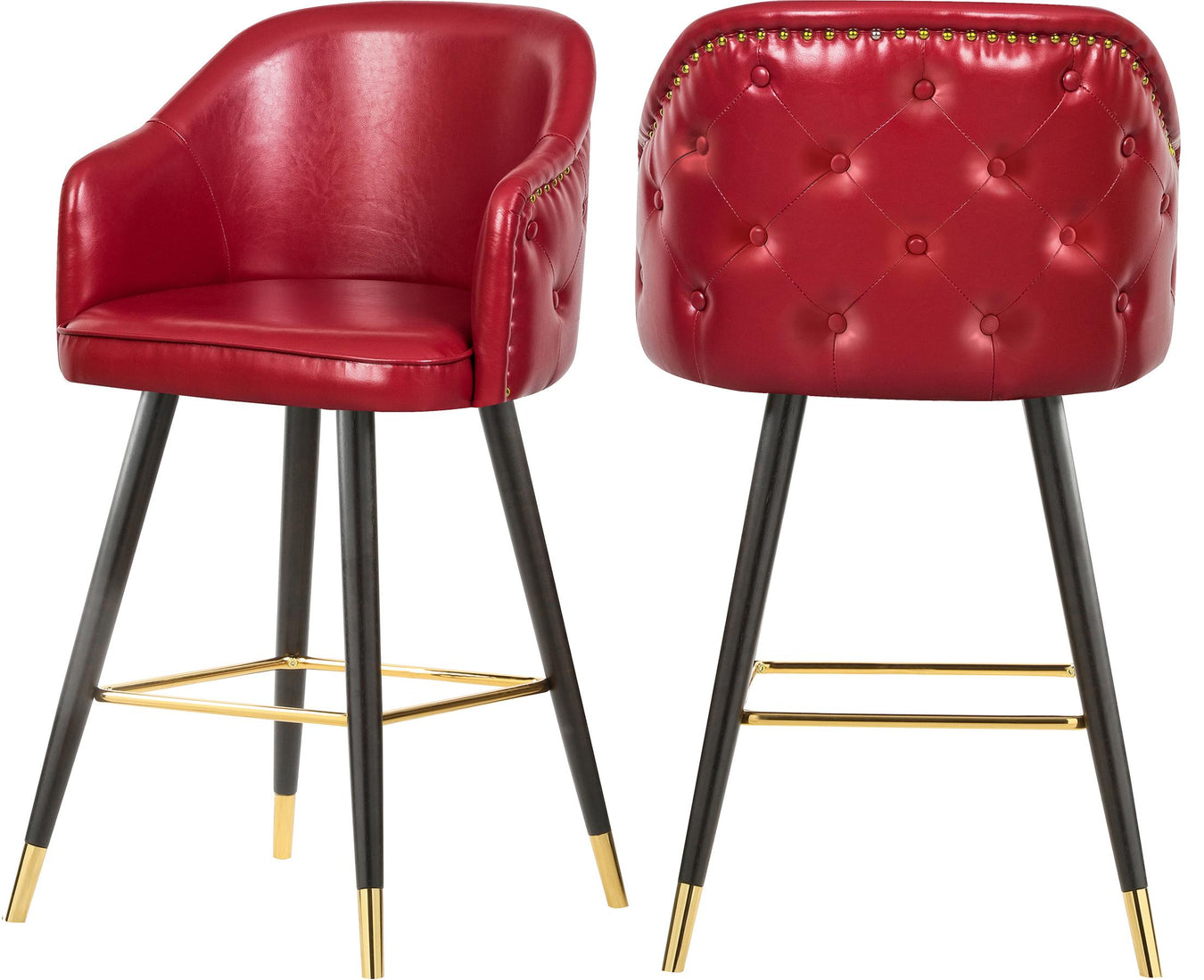Red Faux Leather
