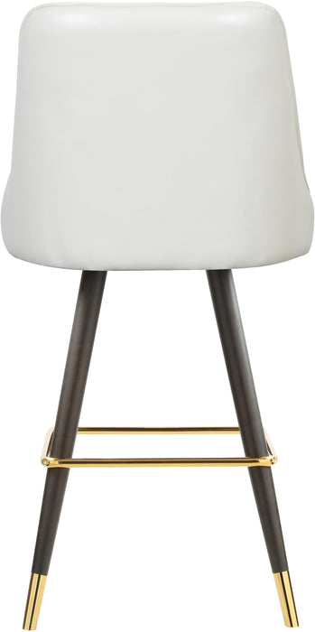 Portnoy White Faux Leather Counter/Bar Stool - Bargain Furniture (Detroit, MI)