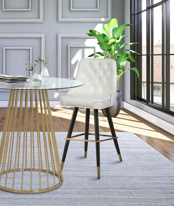Portnoy White Faux Leather Counter/Bar Stool - Bargain Furniture (Detroit, MI)