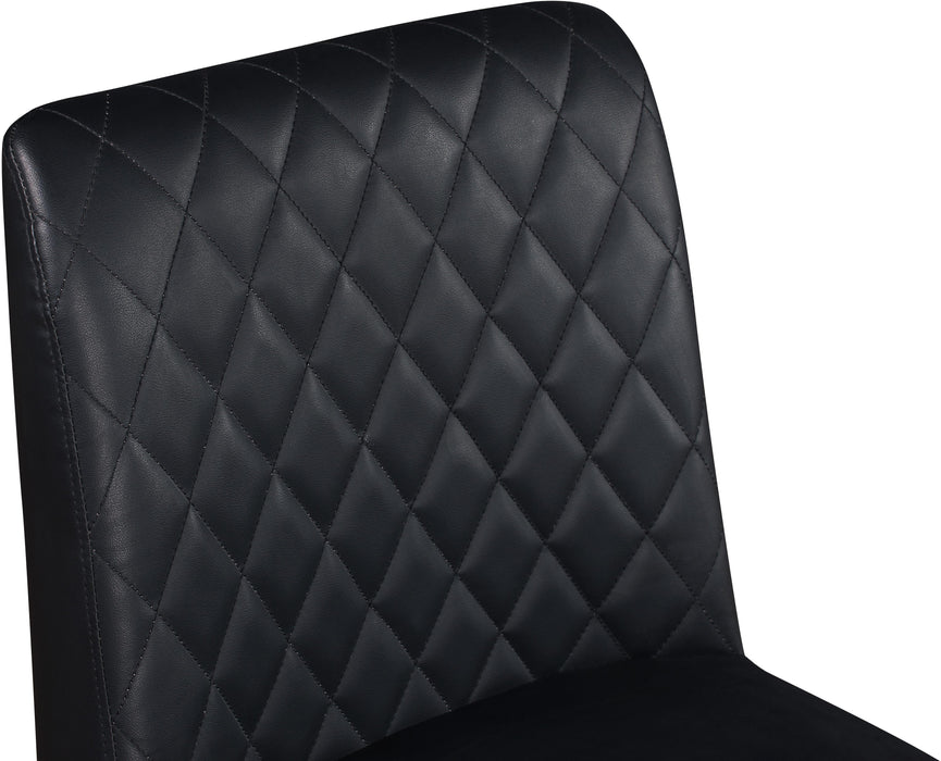 Bryce Black Faux Leather Stool - Bargain Furniture (Detroit, MI)
