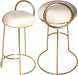 Ring Cream Velvet Counter Stool - Bargain Furniture (Detroit, MI)