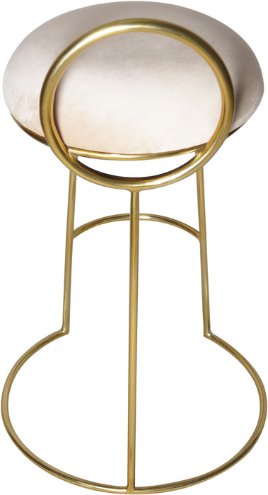Ring Cream Velvet Counter Stool - Bargain Furniture (Detroit, MI)