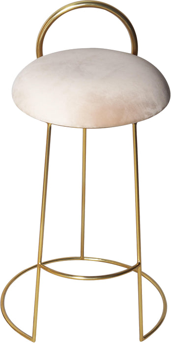Ring Cream Velvet Counter Stool - Bargain Furniture (Detroit, MI)