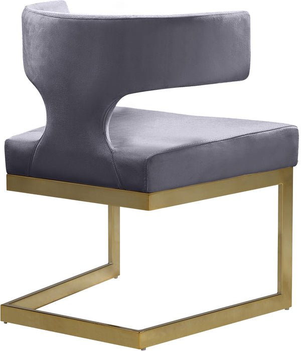 Alexandra Grey Velvet Dining Chair