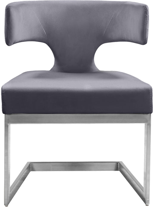 Alexandra Grey Velvet Dining Chair