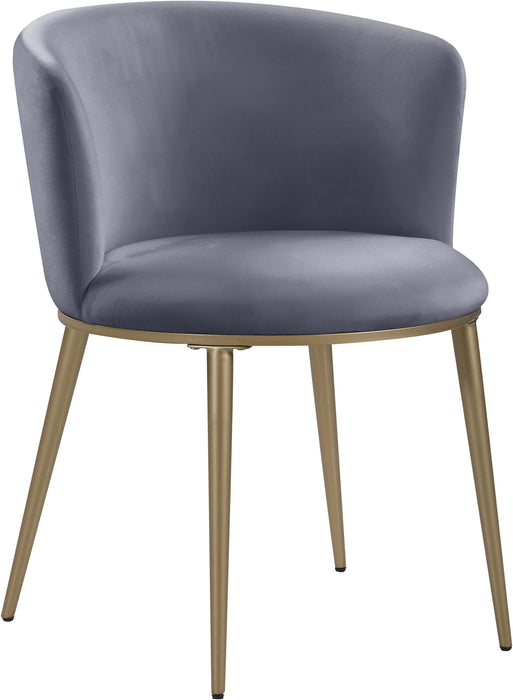 Skylar Grey Velvet Dining Chair