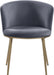 Skylar Grey Velvet Dining Chair - Bargain Furniture (Detroit, MI)