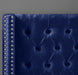 Aiden Navy Velvet Queen Bed - Bargain Furniture (Detroit, MI)