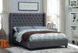 Ashton Grey Linen Queen Bed - Bargain Furniture (Detroit, MI)