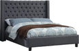 Ashton Grey Linen King Bed - Bargain Furniture (Detroit, MI)