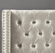 Barolo Cream Velvet Queen Bed - Bargain Furniture (Detroit, MI)
