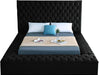 Bliss Black Velvet Queen Bed (3 Boxes) - Bargain Furniture (Detroit, MI)