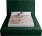 Bliss Green Velvet King Bed (3 Boxes) - Bargain Furniture (Detroit, MI)