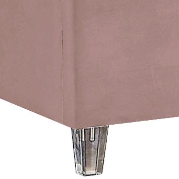 Candace Pink Velvet King Bed - Bargain Furniture (Detroit, MI)