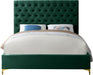 Cruz Green Velvet Queen Bed - Bargain Furniture (Detroit, MI)