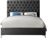 Cruz Grey Velvet King Bed - Bargain Furniture (Detroit, MI)