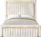 Dolce Cream Velvet Queen Bed (3 Boxes) - Bargain Furniture (Detroit, MI)