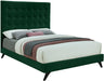 Elly Green Velvet Queen Bed - Bargain Furniture (Detroit, MI)