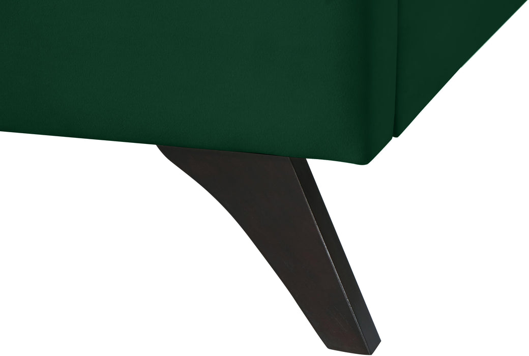 Elly Green Velvet Queen Bed - Bargain Furniture (Detroit, MI)