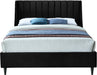 Eva Black Velvet King Bed - Bargain Furniture (Detroit, MI)