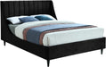 Eva Black Velvet King Bed - Bargain Furniture (Detroit, MI)