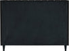 Eva Black Velvet King Bed - Bargain Furniture (Detroit, MI)