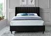 Eva Black Velvet Queen Bed - Bargain Furniture (Detroit, MI)